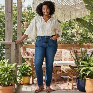 NWT Good American Good Curve Straight Jeans High Rise Sz 18